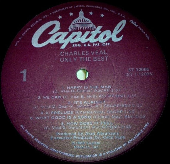 Charles Veal* : Only The Best (LP, Album)