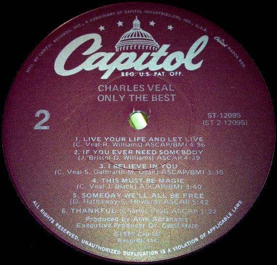 Charles Veal* : Only The Best (LP, Album)