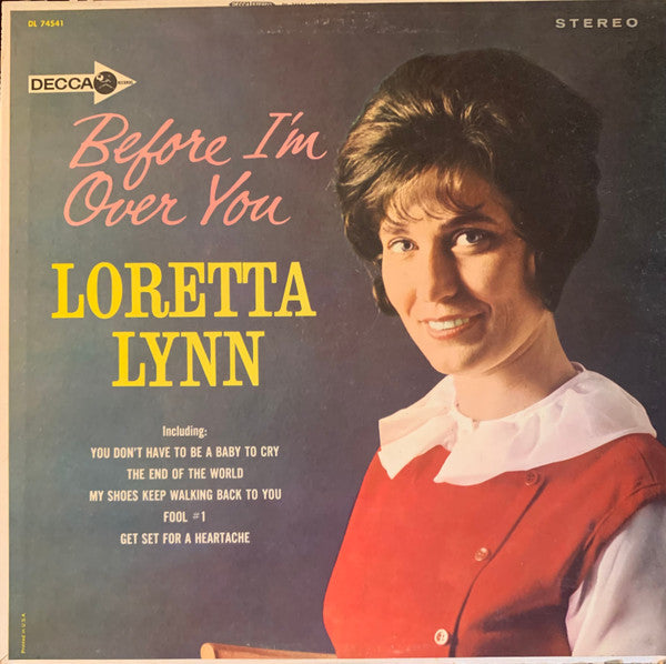 Loretta Lynn : Before I'm Over You (LP, Album, Pin)