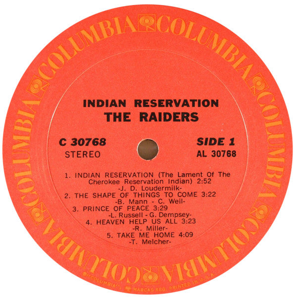 The Raiders* : Indian Reservation (LP, Album, Pit)