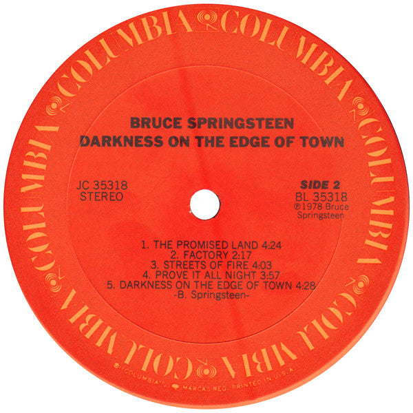 Bruce Springsteen : Darkness On The Edge Of Town (LP, Album, Ter)