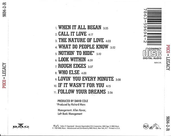 Poco (3) : Legacy (CD, Album)