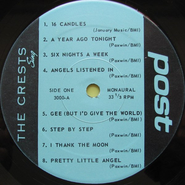 The Crests : The Crests Sing (LP, Comp, Mono)