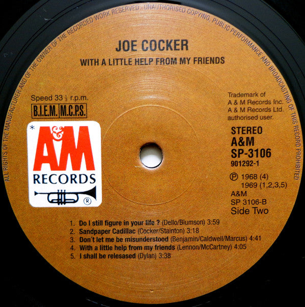 Joe Cocker : With A Little Help From My Friends (Vinyl, NM or M