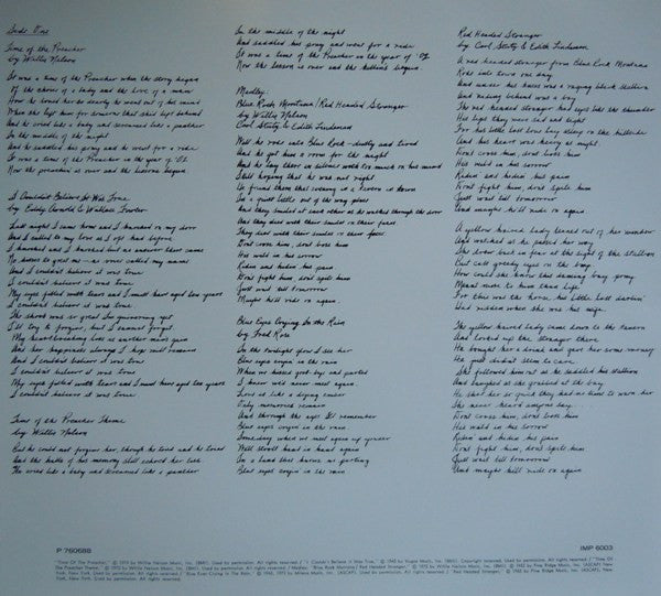 Willie Nelson : Red Headed Stranger (LP, Album, Ltd, Num, RE, 180)