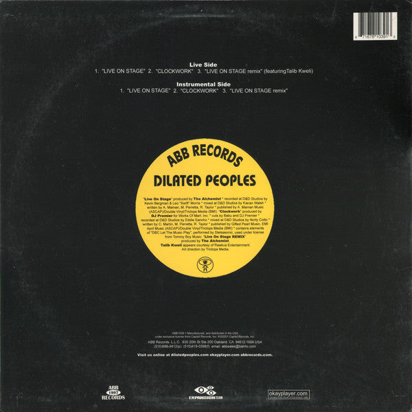 Dilated Peoples : Live On Stage / Clockwork (12")