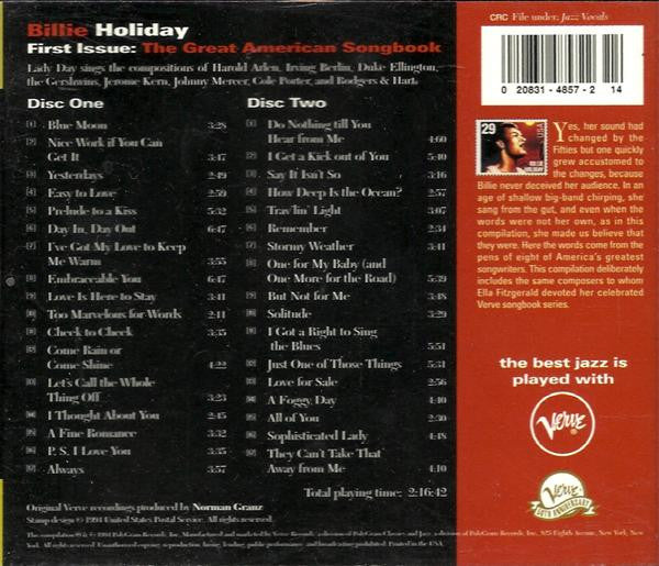 Billie Holiday : First Issue: The Great American Songbook (2xCD, Comp, Club)