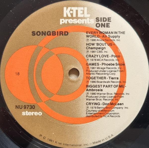 Various : Songbird (LP, Comp, 18)