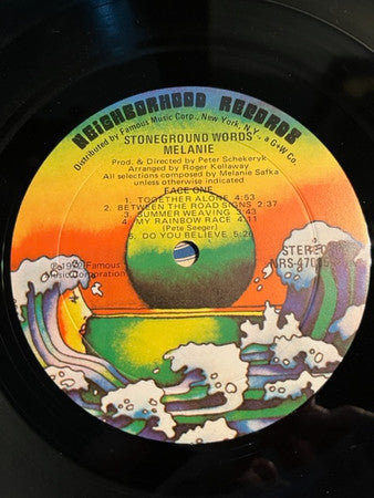 Melanie (2) : Stoneground Words (LP, Album, MR)