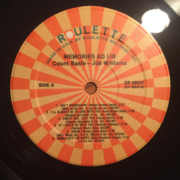Joe Williams / Count Basie : Memories Ad-Lib (LP, Album, RE)