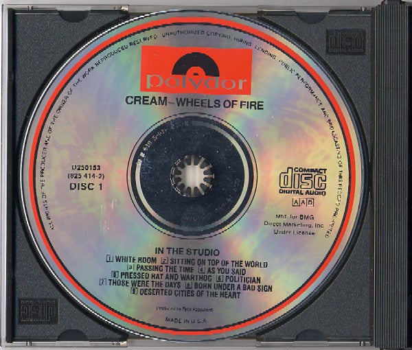 Cream (2) : Wheels Of Fire (2xCD, Album, Club, RE)