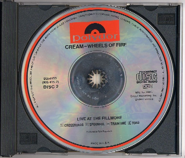 Cream (2) : Wheels Of Fire (2xCD, Album, Club, RE)