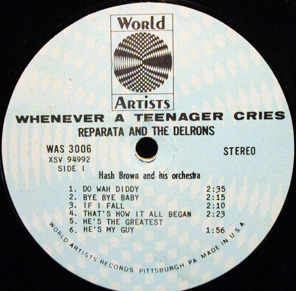 Reparata And The Delrons : Whenever A Teenager Cries (LP, Album)
