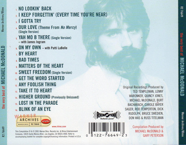 Michael McDonald : The Very Best Of (CD, Comp, RM)