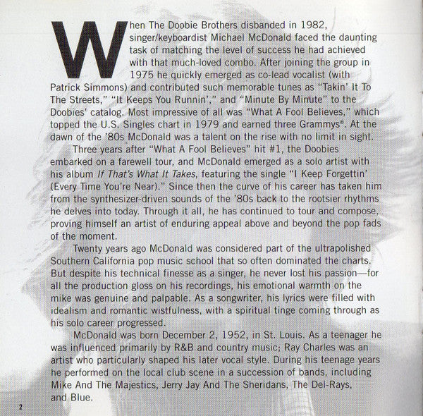 Michael McDonald : The Very Best Of (CD, Comp, RM)