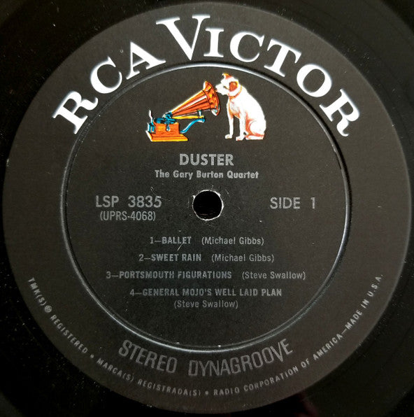 The Gary Burton Quartet* : Duster (LP, Album, Roc)