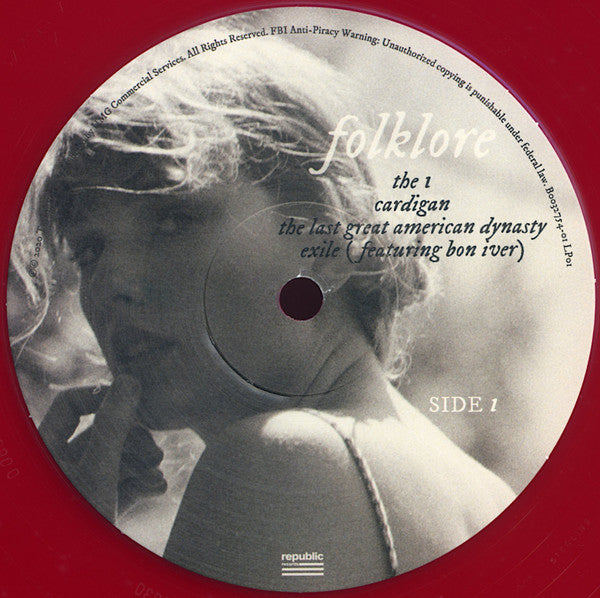 Taylor Swift : Folklore (2xLP, Album, RE, RP, Red)