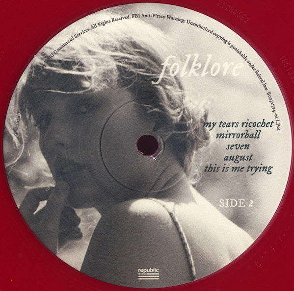 Taylor Swift : Folklore (2xLP, Album, RE, RP, Red)