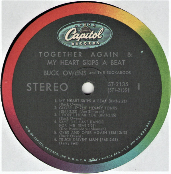 Buck Owens And His Buckaroos : Together Again / My Heart Skips A Beat (LP, Album, Scr)
