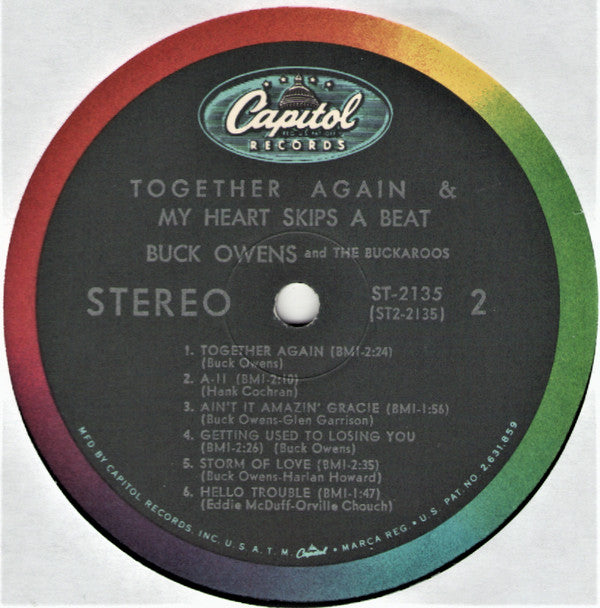 Buck Owens And His Buckaroos : Together Again / My Heart Skips A Beat (LP, Album, Scr)