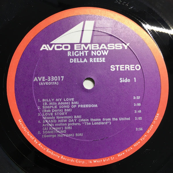 Della Reese : Right Now (LP)