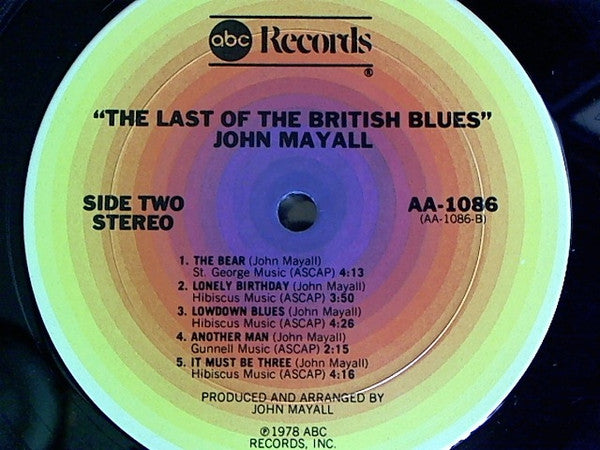 John Mayall : The Last Of The British Blues (LP, Album)