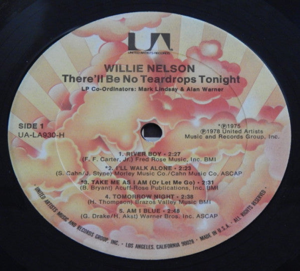 Willie Nelson : There'll Be No Teardrops Tonight (LP, Comp, Ter)
