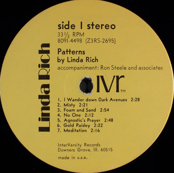 Linda Rich : Patterns (LP, Album)