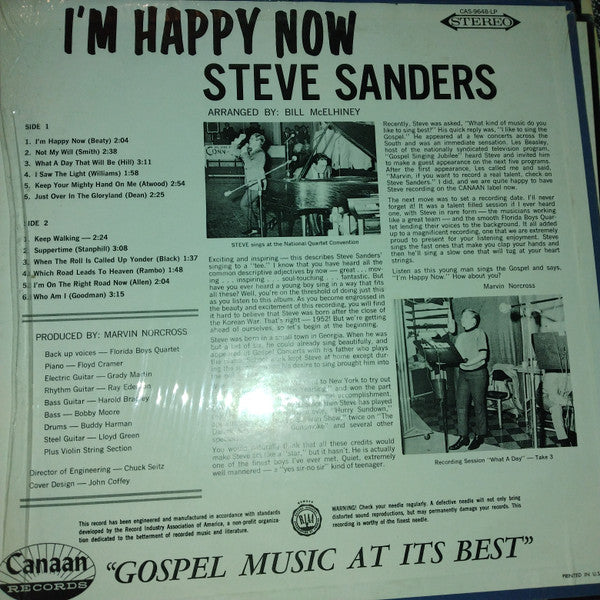 Steve Sanders (8) : I'm Happy Now (LP, Album)