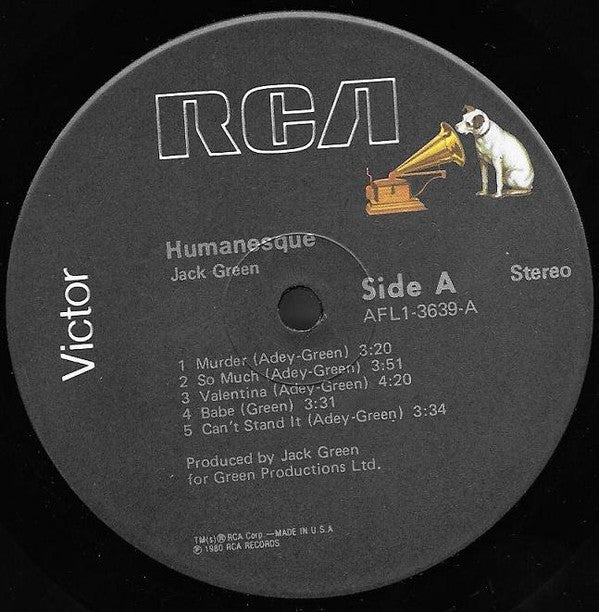 Jack Green : Humanesque (LP, Album)