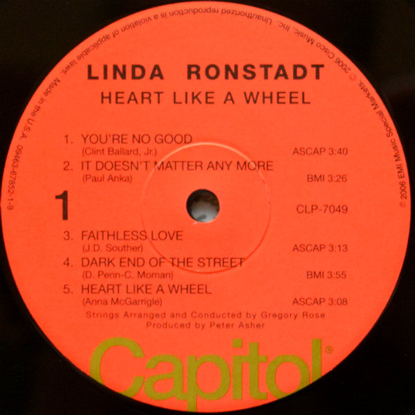 Linda Ronstadt : Heart Like A Wheel (LP, Album, Ltd, Num, RE, RM, 180)