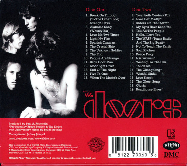 The Doors : The Very Best Of The Doors (2xCD, Comp, RM, 40t)