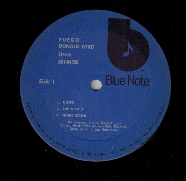 Donald Byrd : Fuego (LP, Album, RE)