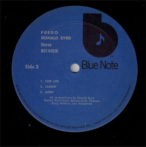 Donald Byrd : Fuego (LP, Album, RE)