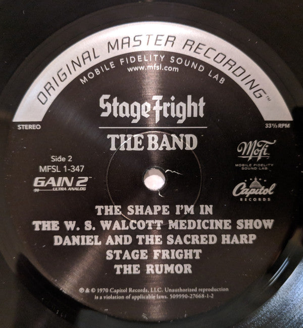 The Band : Stage Fright (LP, Album, Ltd, Num, RE, RM, S/Edition, 180)