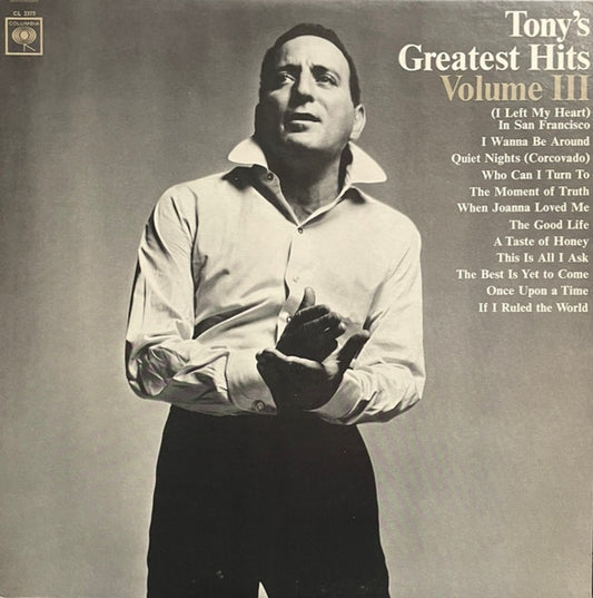 Tony Bennett : Tony's Greatest Hits, Volume III (LP, Comp, Mono, Pit)