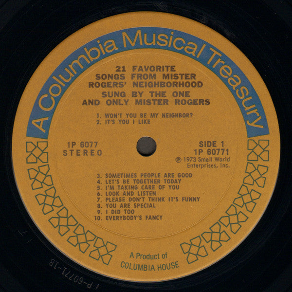Mister Rogers : Mister Rogers Sings 21 Favorite Songs From Mister Rogers Neighborhood (LP)