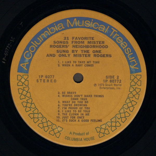 Mister Rogers : Mister Rogers Sings 21 Favorite Songs From Mister Rogers Neighborhood (LP)