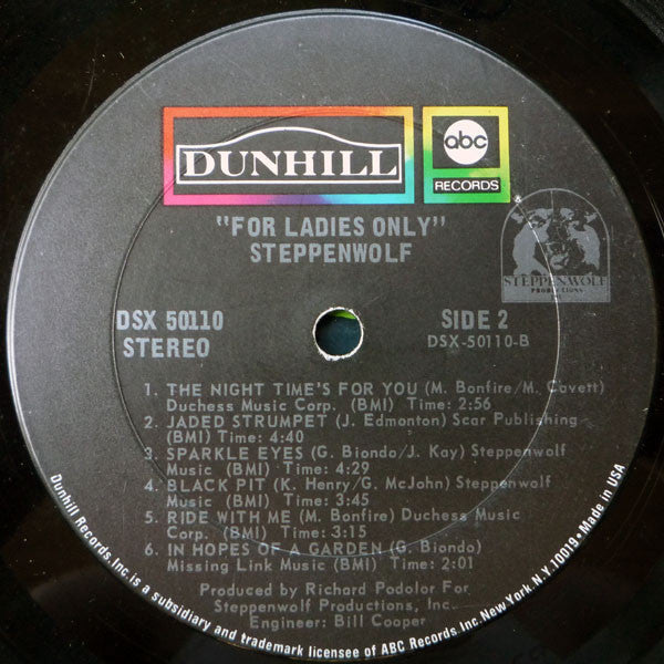 Steppenwolf : For Ladies Only (LP, Album, Ter)