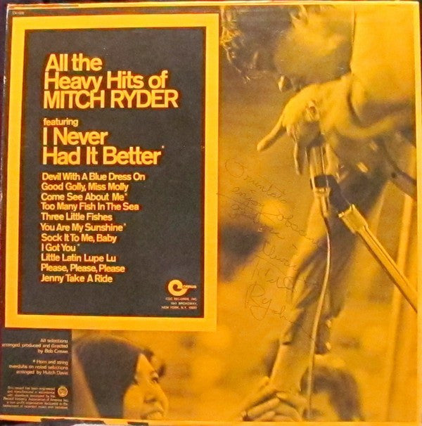 Mitch Ryder : All The Heavy Hits Of Mitch Ryder (LP, Comp)