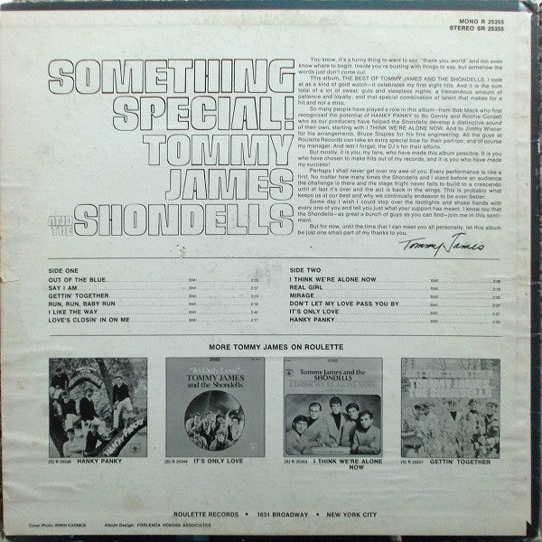 Tommy James And The Shondells* : Something Special! The Best Of Tommy James And The Shondells (LP, Comp)