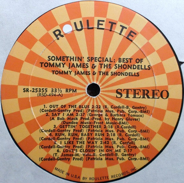 Tommy James And The Shondells* : Something Special! The Best Of Tommy James And The Shondells (LP, Comp)