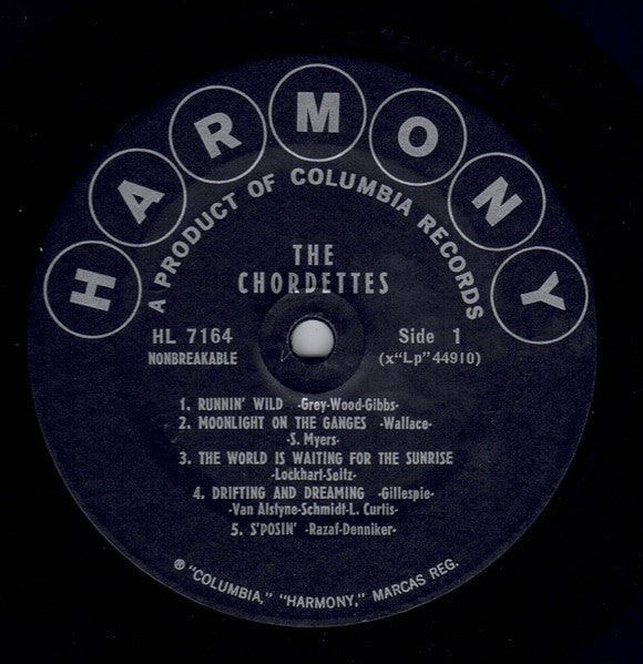 The Chordettes : Drifting And Dreaming (LP, Album, Mono, Styrene)