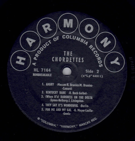 The Chordettes : Drifting And Dreaming (LP, Album, Mono, Styrene)