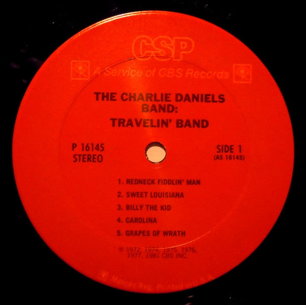 The Charlie Daniels Band : Travelin' Band (LP, Comp)