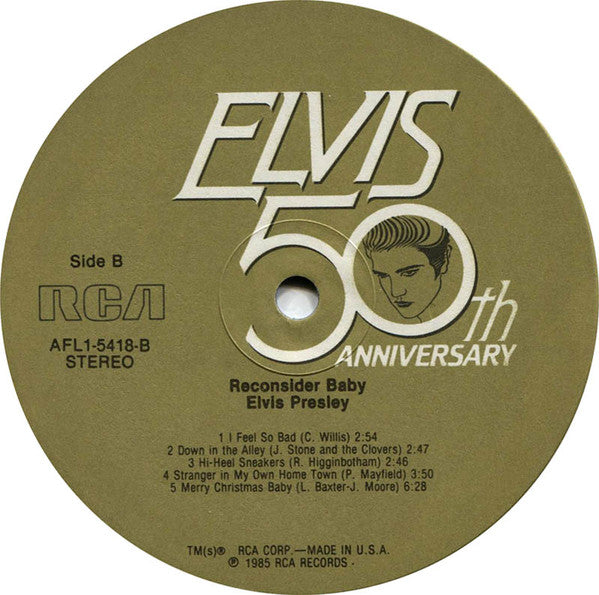 Elvis Presley : Reconsider Baby (LP, Album, Comp, Blu)
