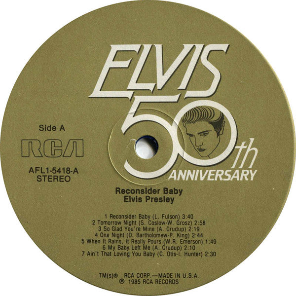 Elvis Presley : Reconsider Baby (LP, Album, Comp, Blu)