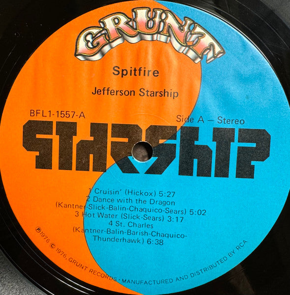 Jefferson Starship : Spitfire (LP, Album, Ind)