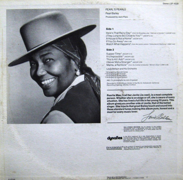 Pearl Bailey : Pearl's Pearls (LP, Album)