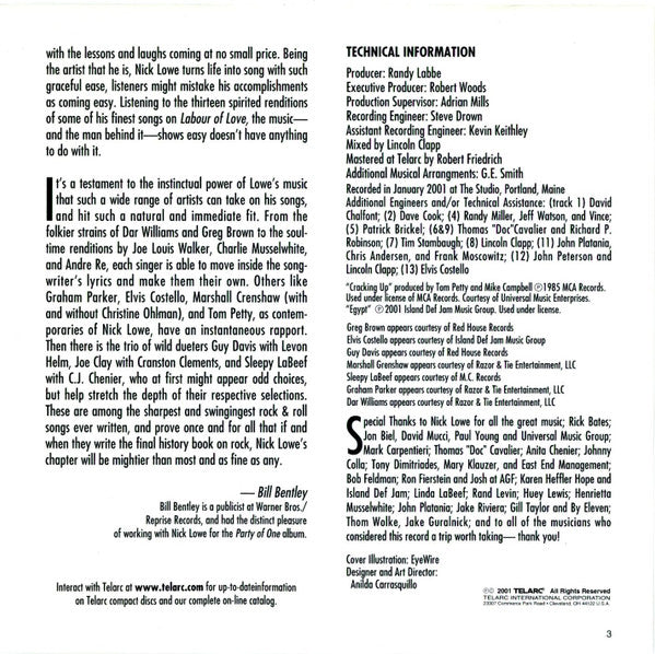 Various : Labour Of Love - The Music Of Nick Lowe (CD, Album)